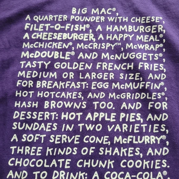 Lil yachty Menu Song Remix McDonald's Tshirt - Picture 3 of 8
